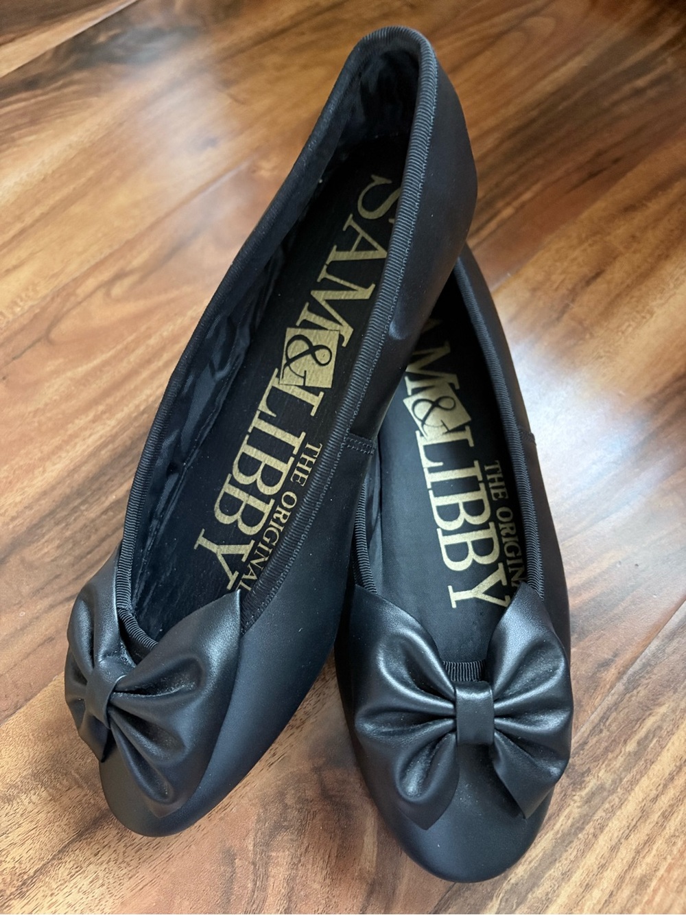 NEW Sam & Libby Original Women’s Carlin Big Bow Ballet Flat Black Size 8 Shoes - Picture 3 of 8